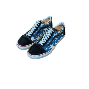 Blue and Black Star Pattern Sneakers